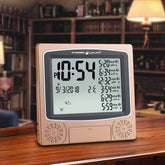 AL-HARAMEEN, Azan Clock, Prayer Times Table Clock Muslim Digital Alarm,LCD HA-4010 (Gold)